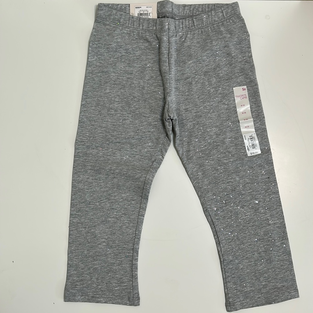 Grey Sparkly Capri